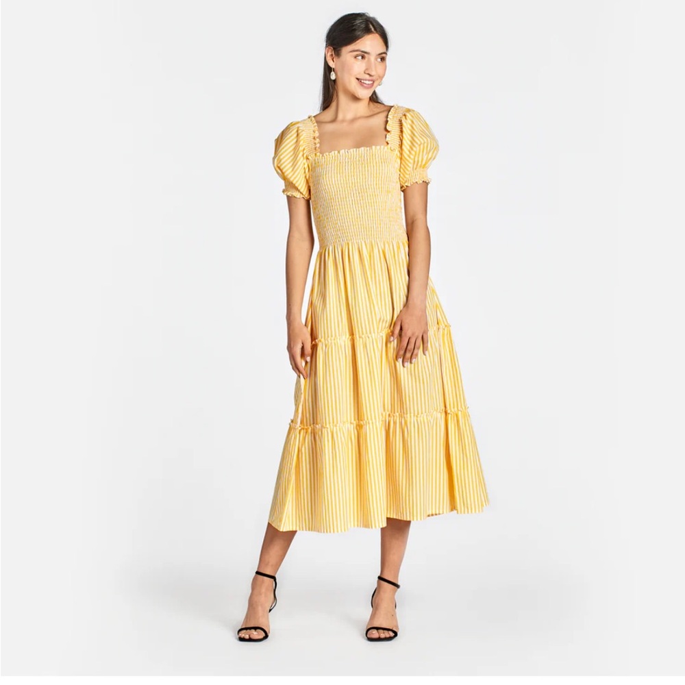 NWT Maxwell & Geraldine Yellow Striped Dress